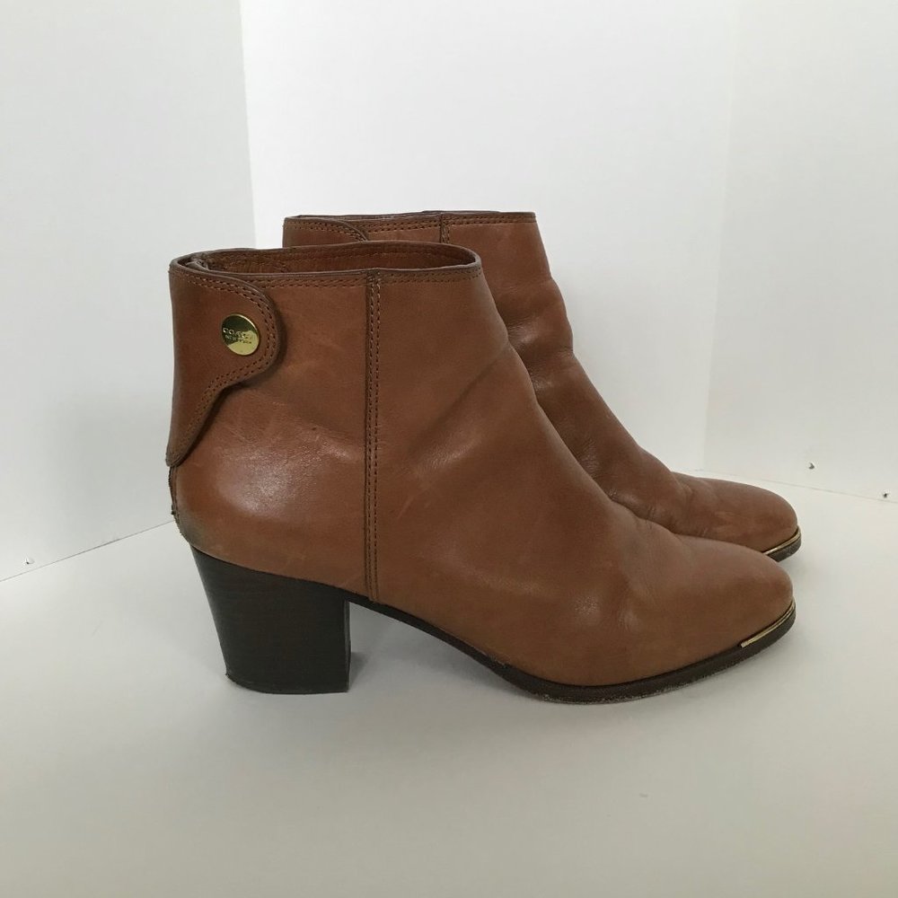 Coach Waldorf Camel Leather Bootie